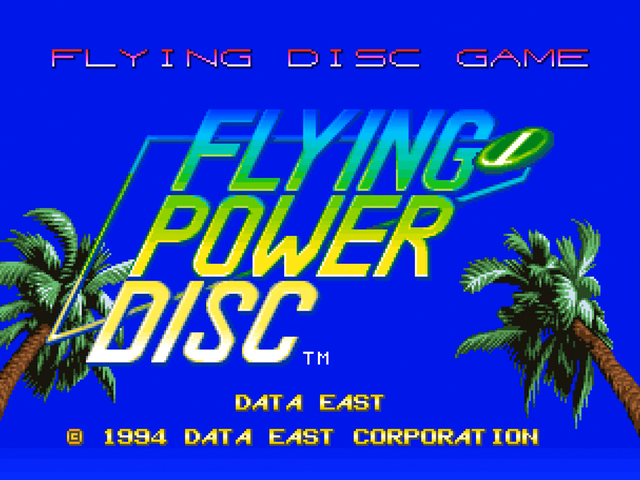 Flying Power Disc title screen for Neo Geo CD